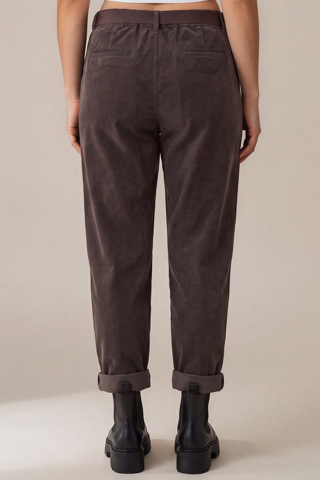 Lässige Cordhose mit Bundfalten