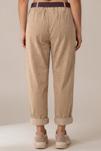 Lässige Cordhose mit Bundfalten
