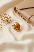 Statement-Ring „Amber Glow“