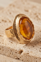 Statement-Ring „Amber Glow“