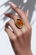 Statement-Ring „Amber Glow“