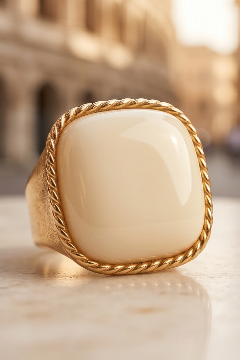Statement-Ring „Crema Eleganza“