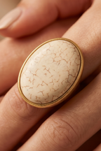 Statement-Ring „Ivory Stone“
