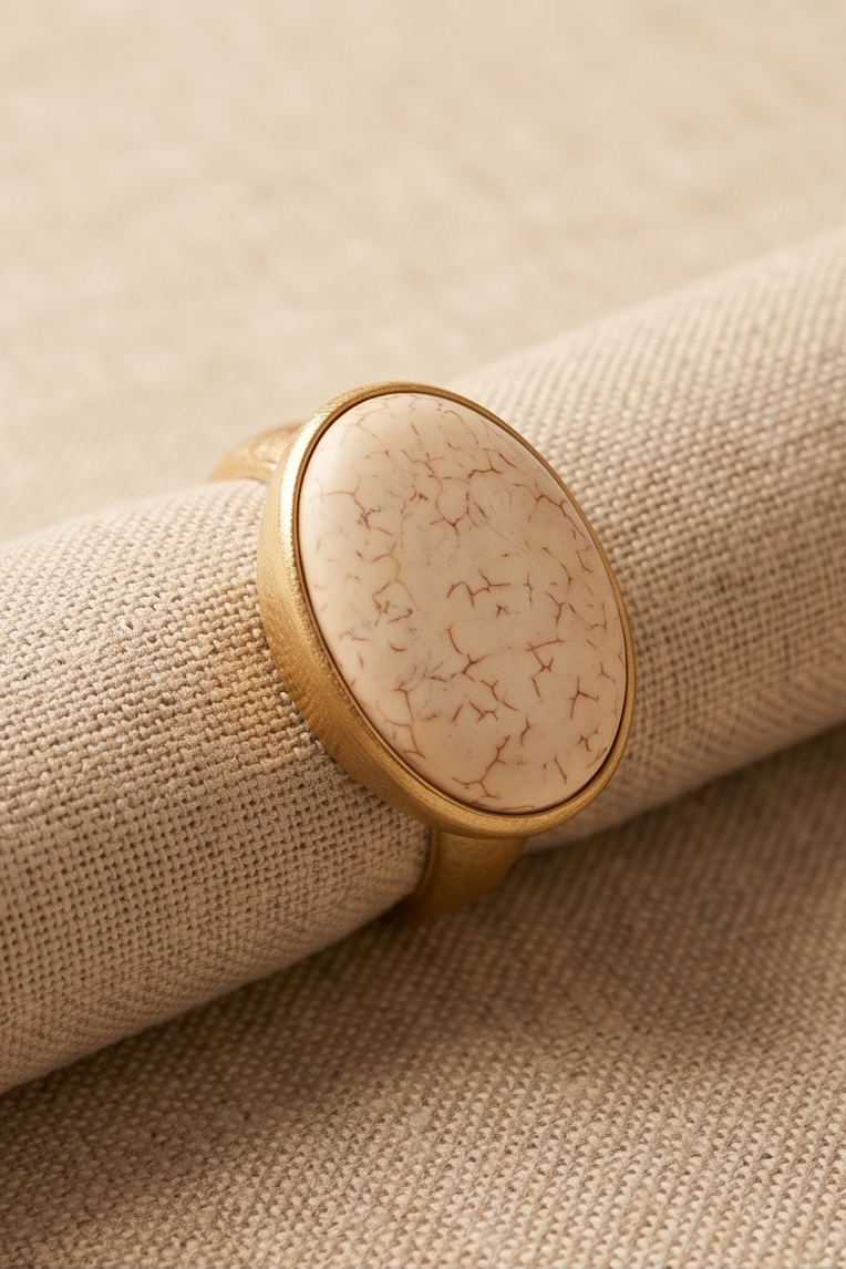 Statement-Ring „Ivory Stone“