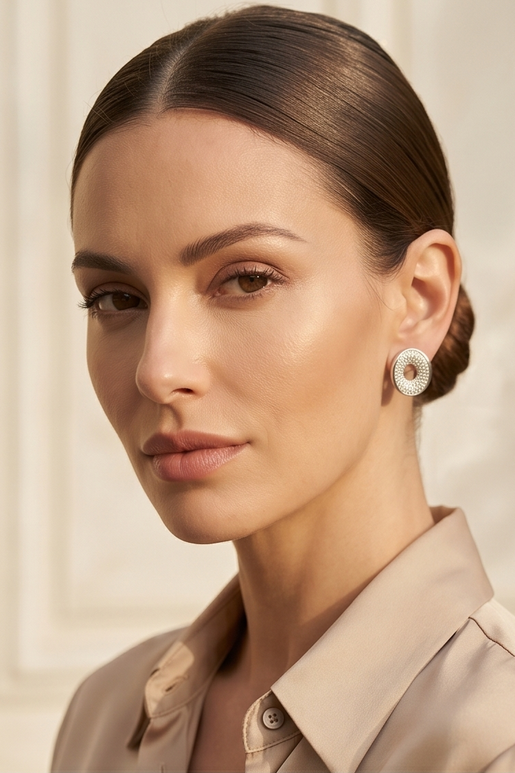 Edelstahl-Ohrstecker „Luna Sparkle“
