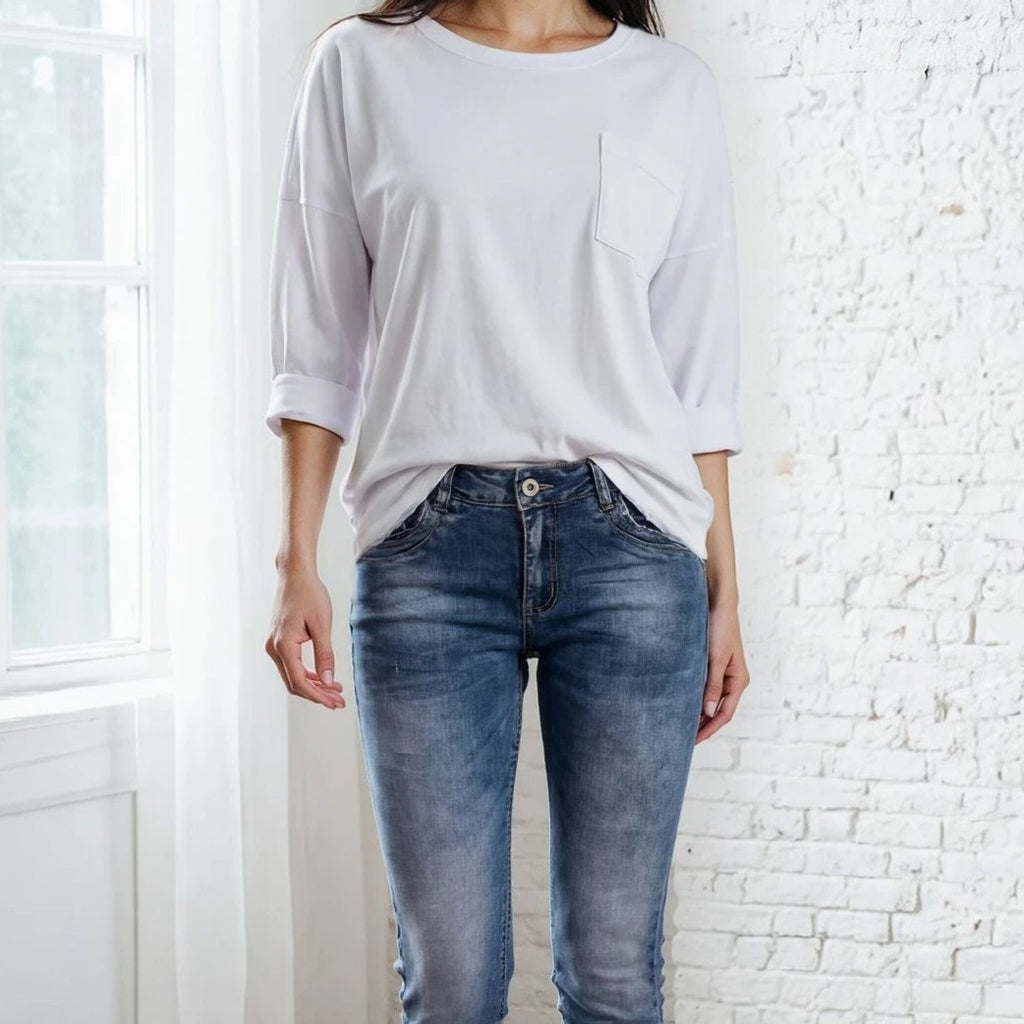 Lässiges Longsleeve mit Brusttasche