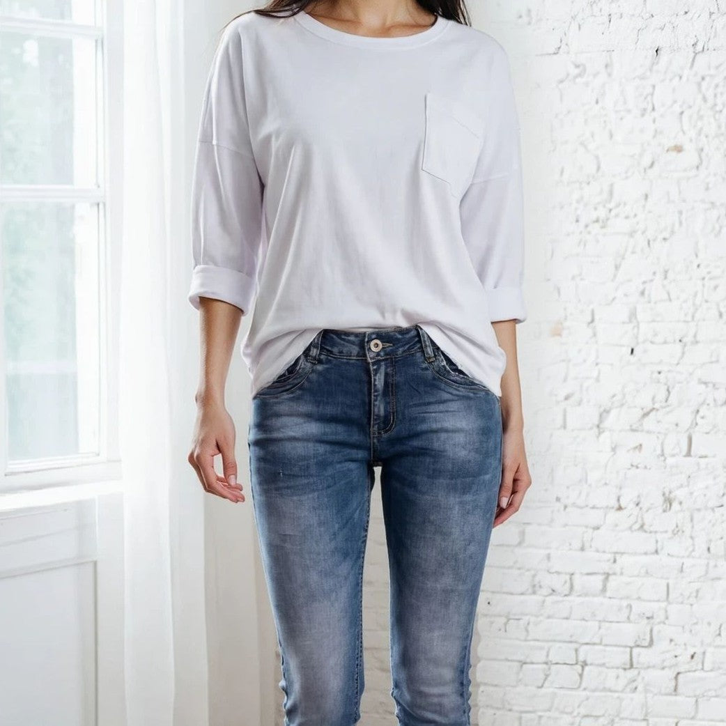 Lässiges Longsleeve mit Brusttasche