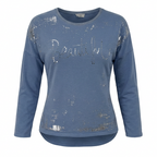 Longsleeve „Beautiful“ mit Strass-Schriftzug – Casual Glam Fit