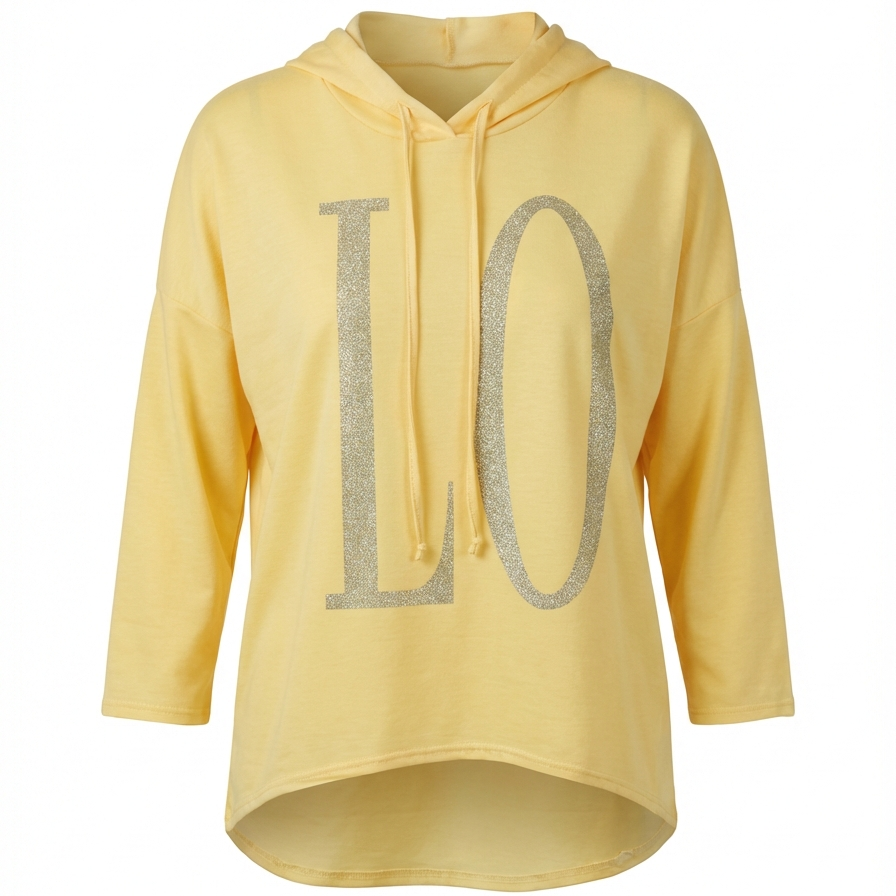 Hoodie mit Strass-Print „LOVE“ – Casual Glam Fit
