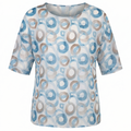 Bluse mit abstraktem Ring-Print