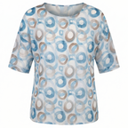 Bluse mit abstraktem Ring-Print