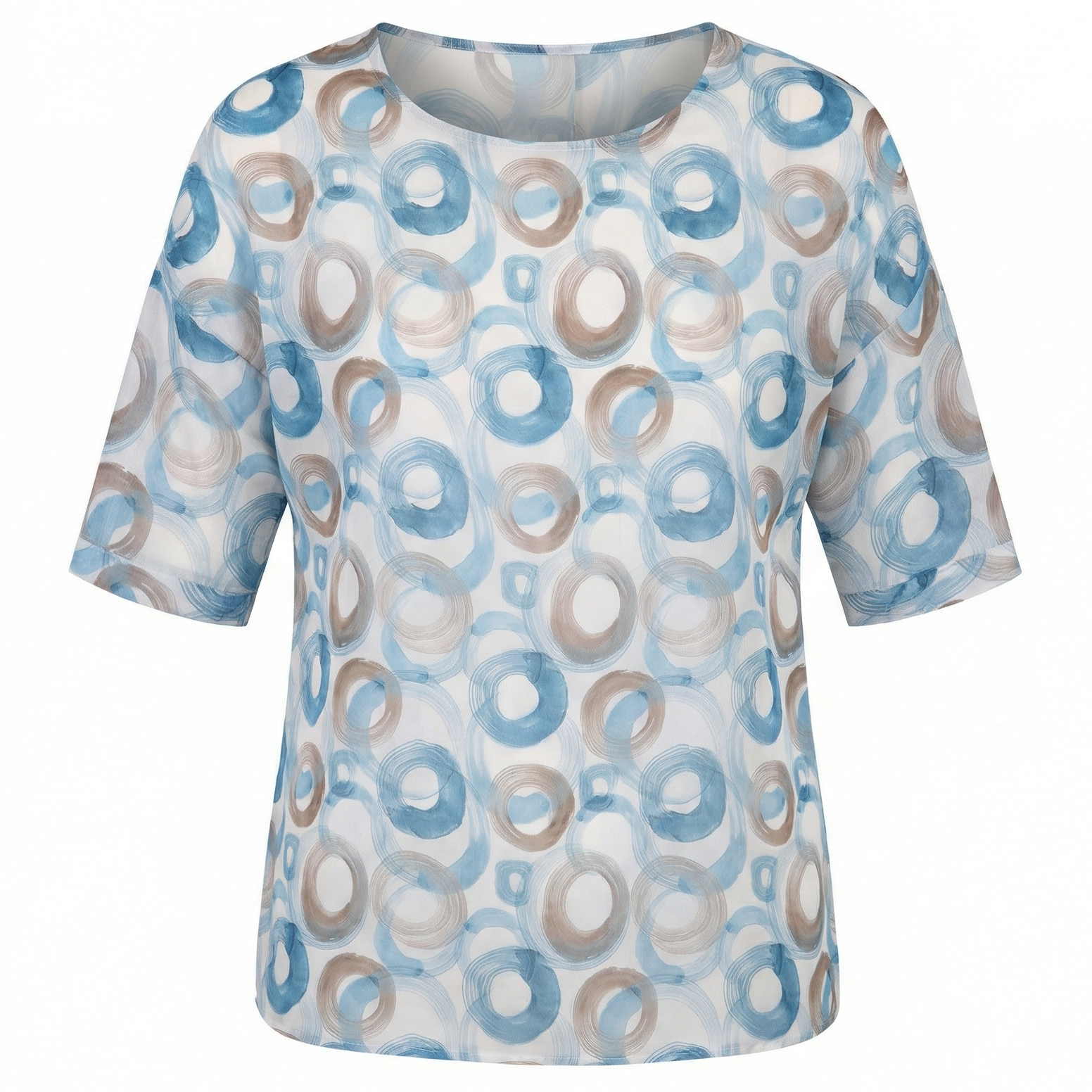Bluse mit abstraktem Ring-Print