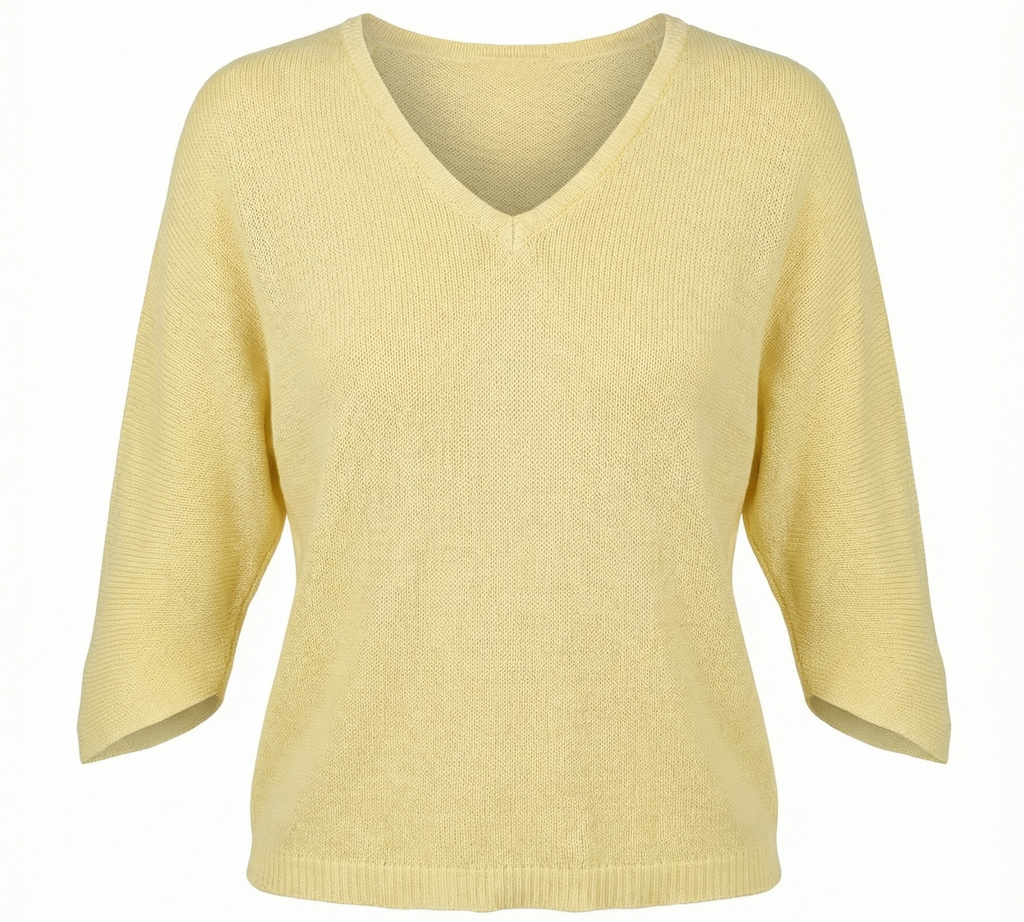 Feinstrick Pullover mit V-Ausschnitt