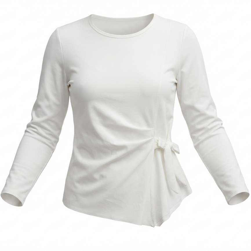 Longsleeve mit Wickel-Detail