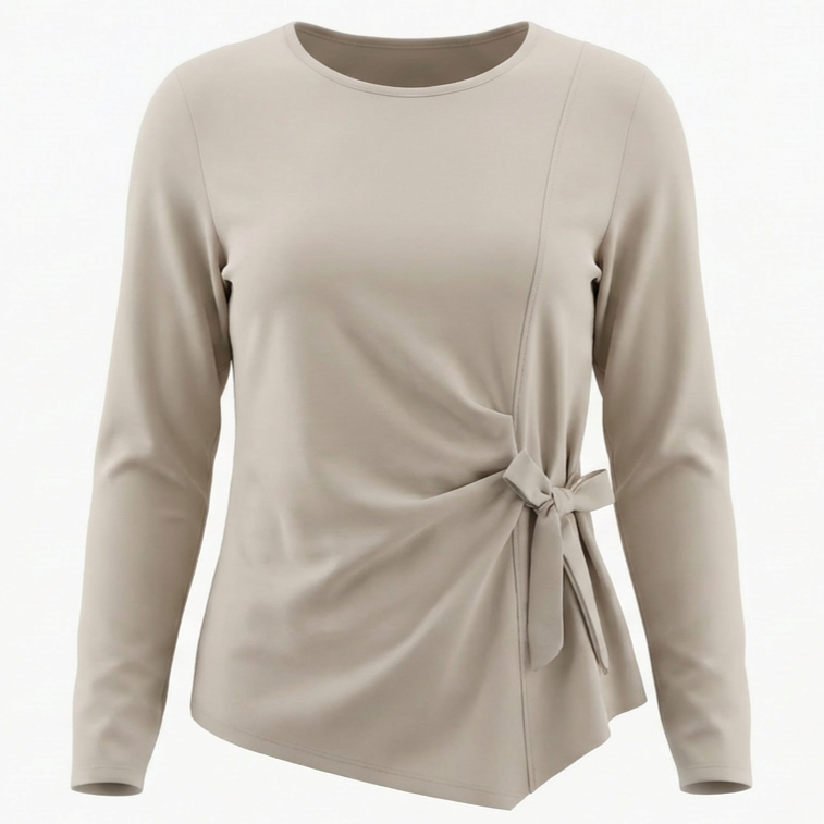 Longsleeve mit Wickel-Detail