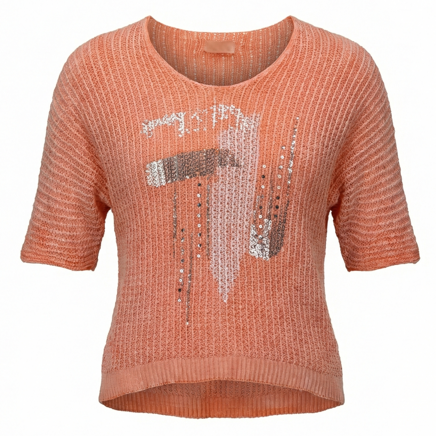 Leichter Strickpullover mit Pailletten