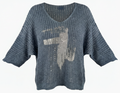Leichter Strickpullover mit Pailletten