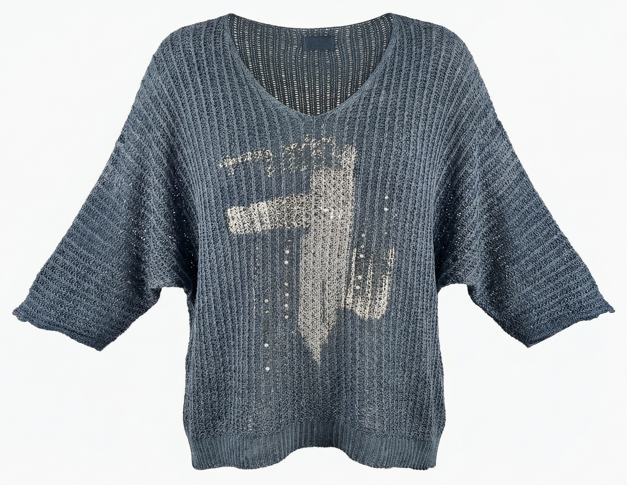 Leichter Strickpullover mit Pailletten