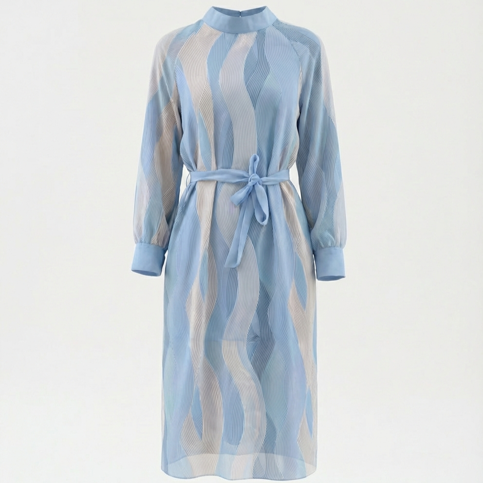Elegantes Kleid mit Wellenmuster