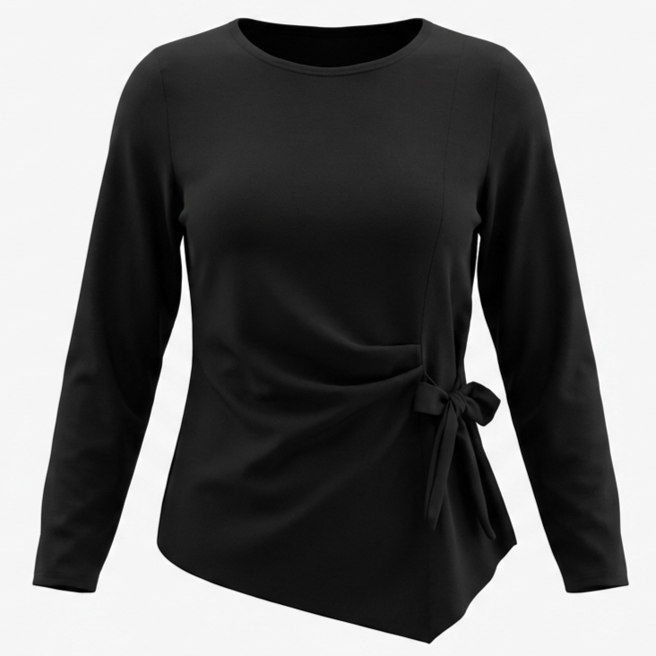 Longsleeve mit Wickel-Detail
