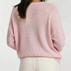 Feinstrick Pullover mit V-Ausschnitt