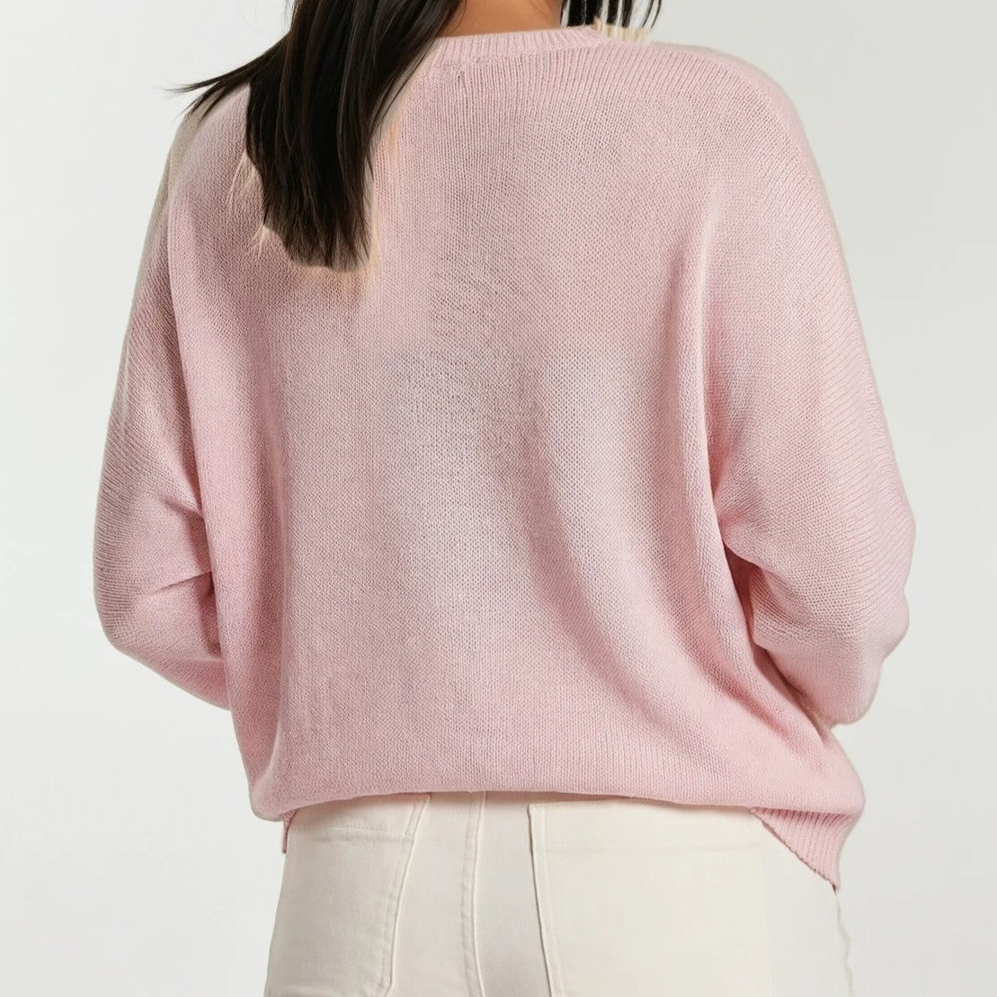 Feinstrick Pullover mit V-Ausschnitt