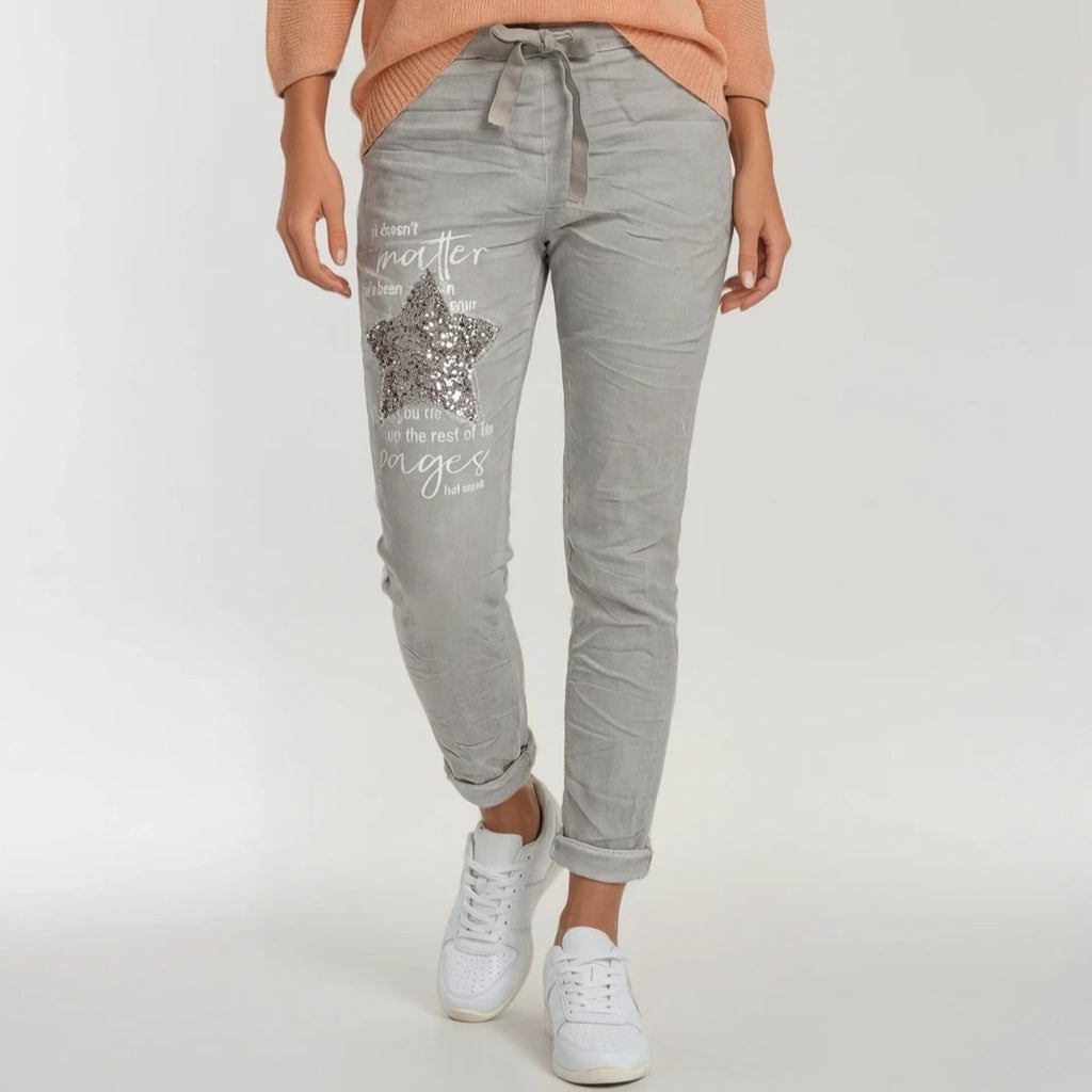 Joggpants mit Strass-Stern