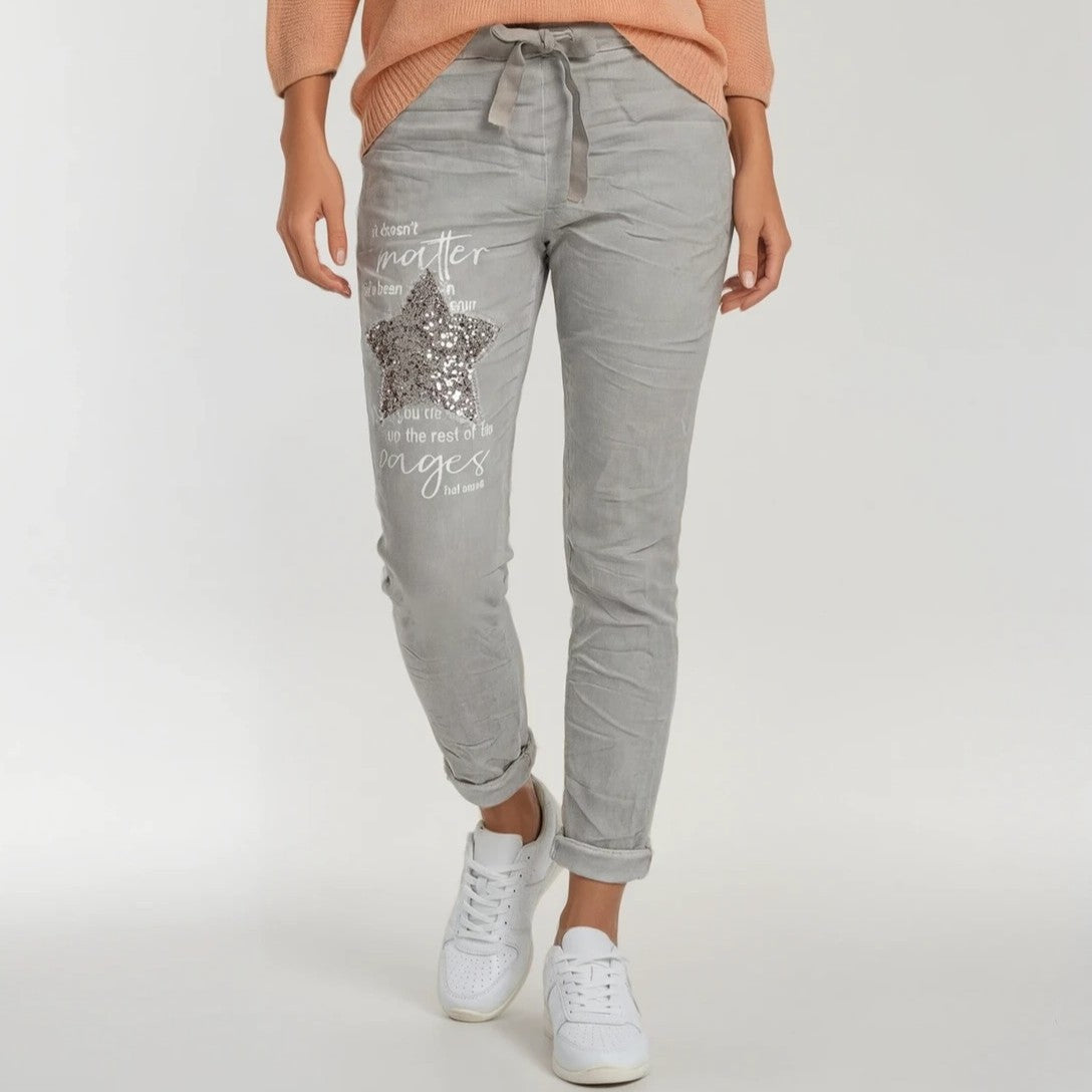 Joggpants mit Strass-Stern
