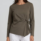 Longsleeve mit Wickel-Detail
