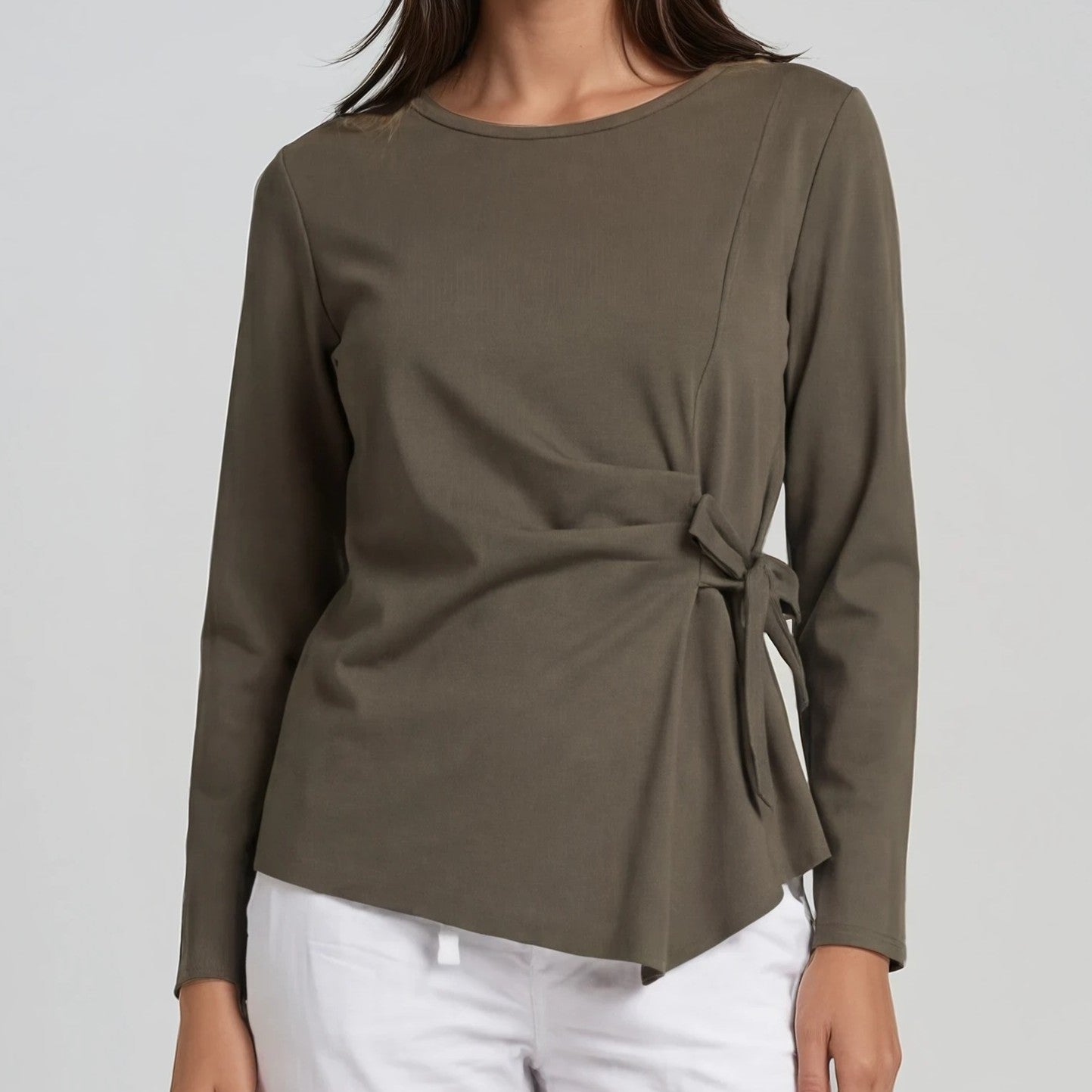 Longsleeve mit Wickel-Detail