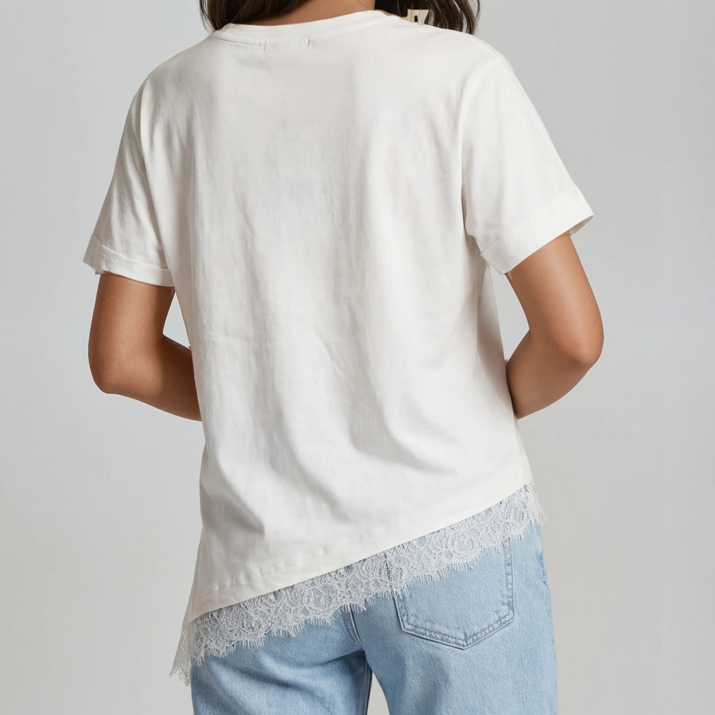 Print Lace Shirt