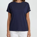 Button Shoulder T-Shirt