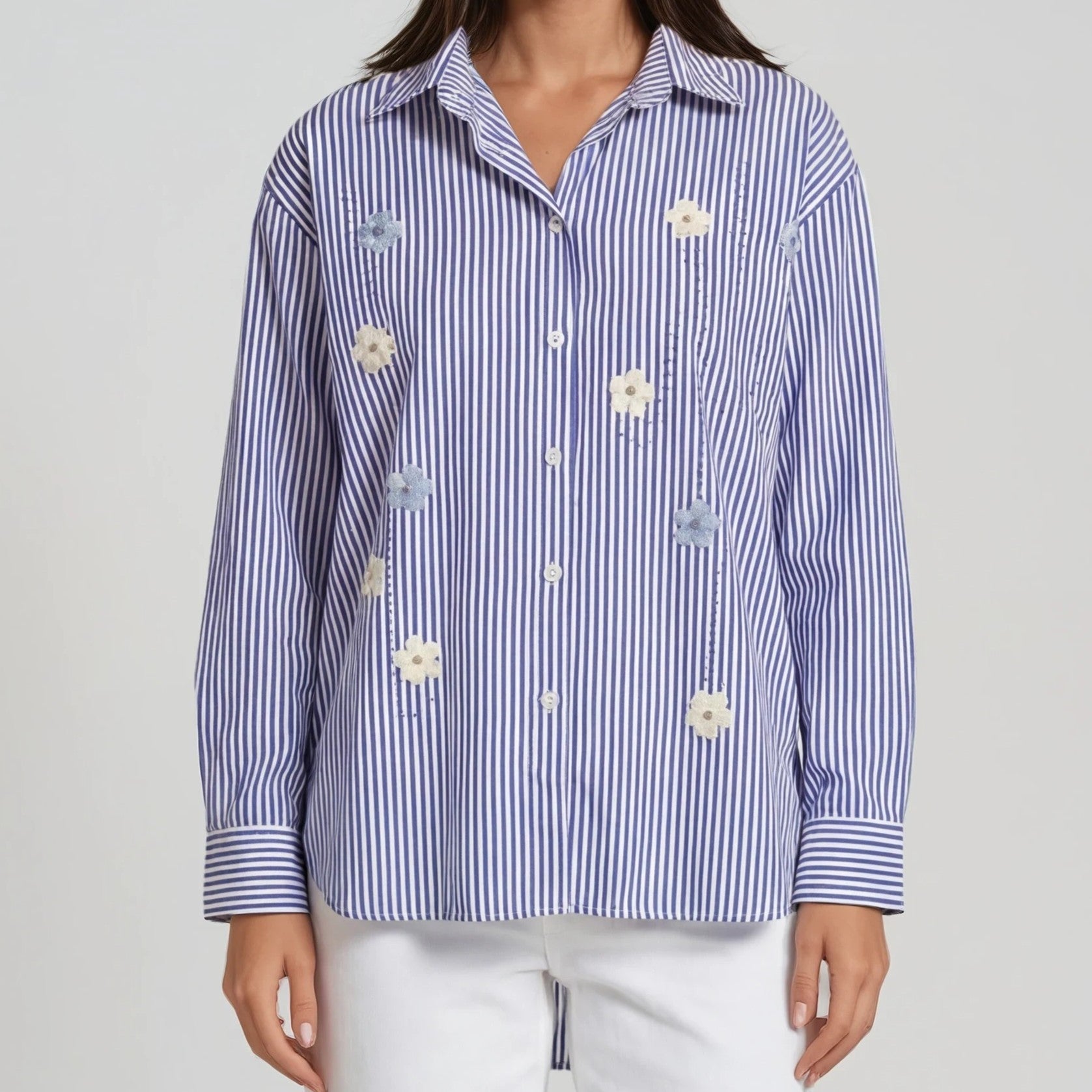 Giulietta Flower Stripe Blouse