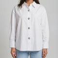 Crystal Button Bluse