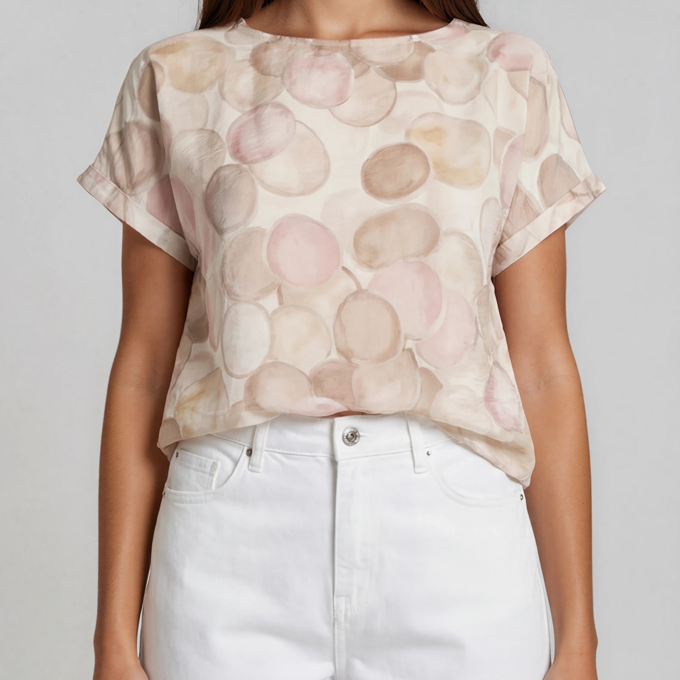 Printed Blouse - Circle Design