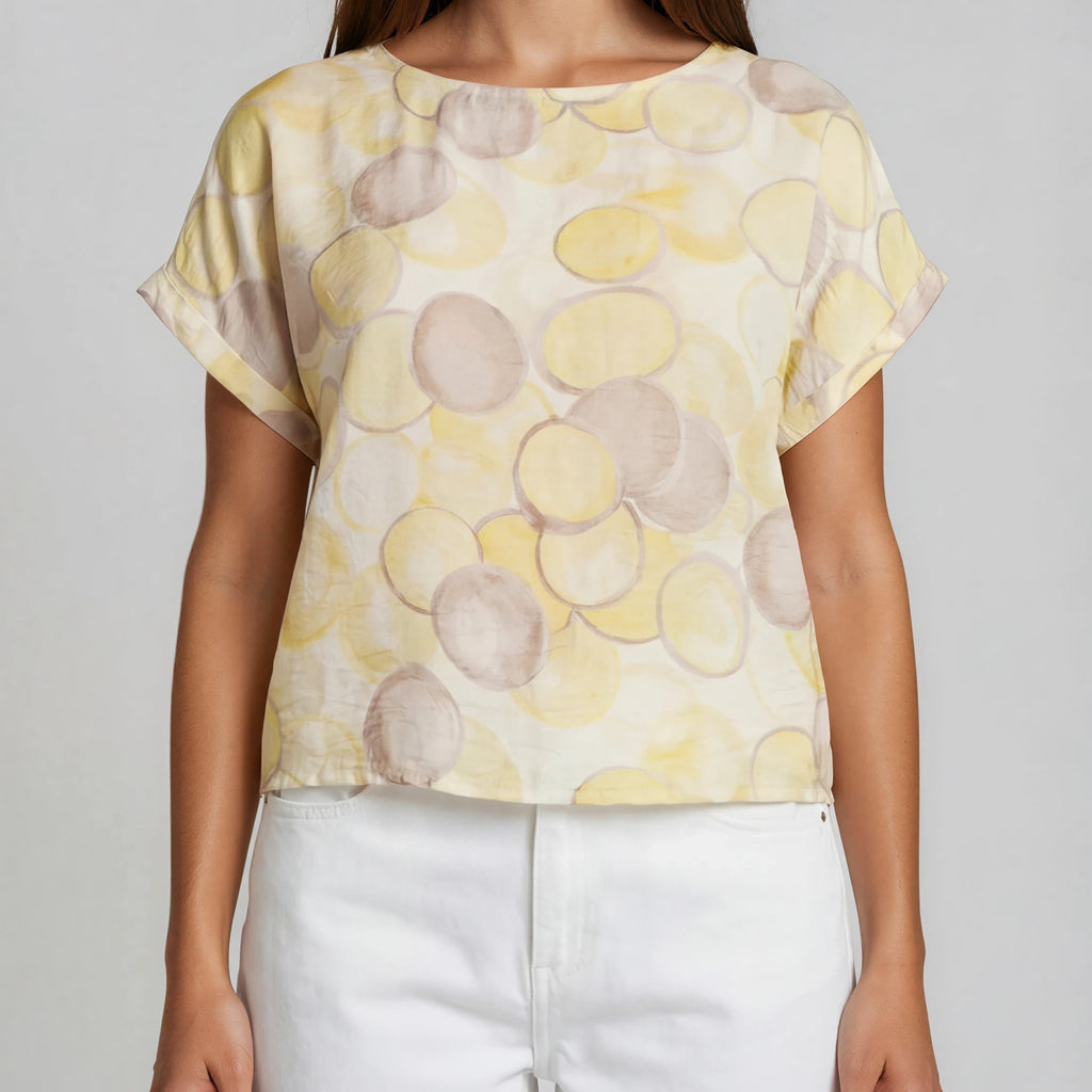 Printed Blouse - Circle Design