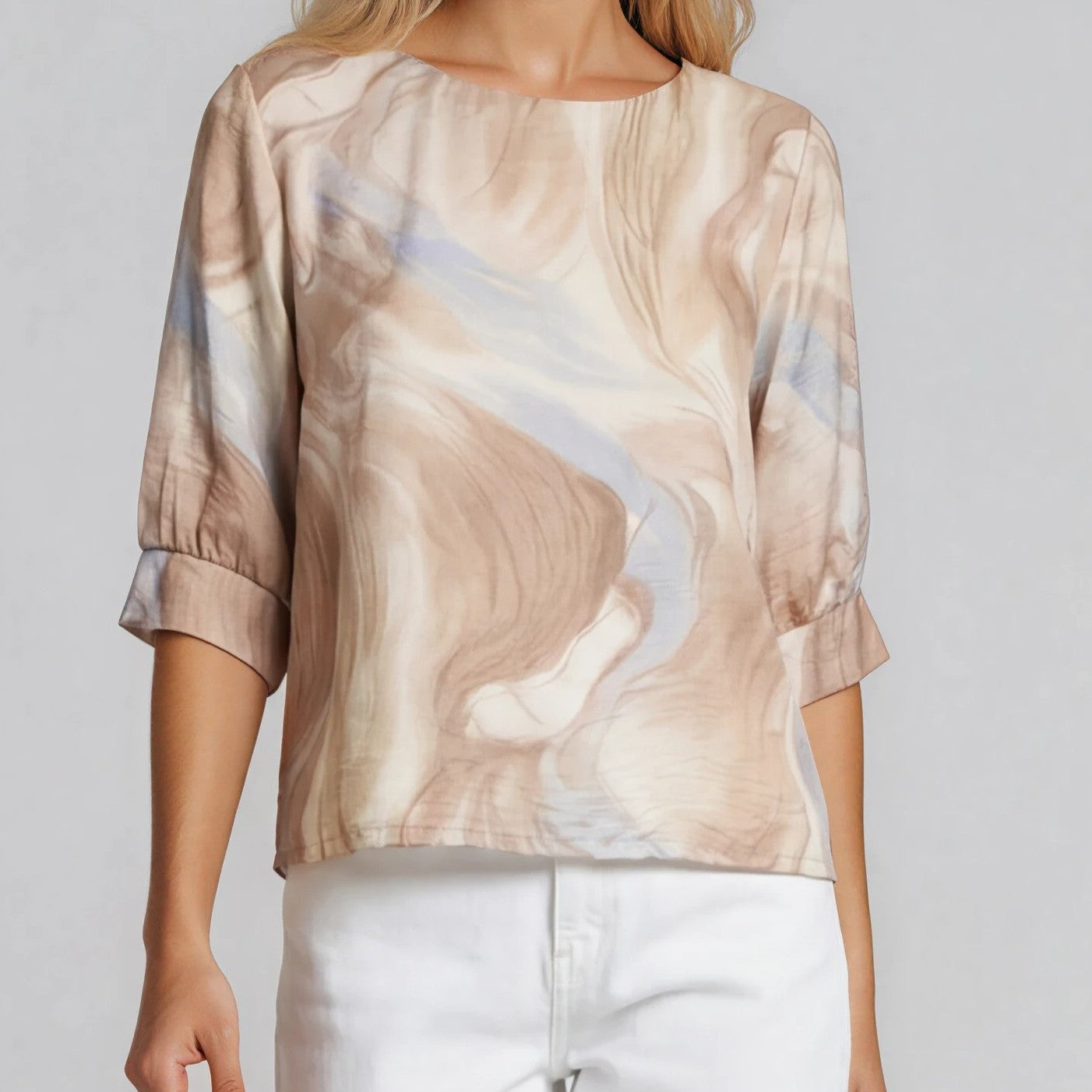 Marble Print Blouse