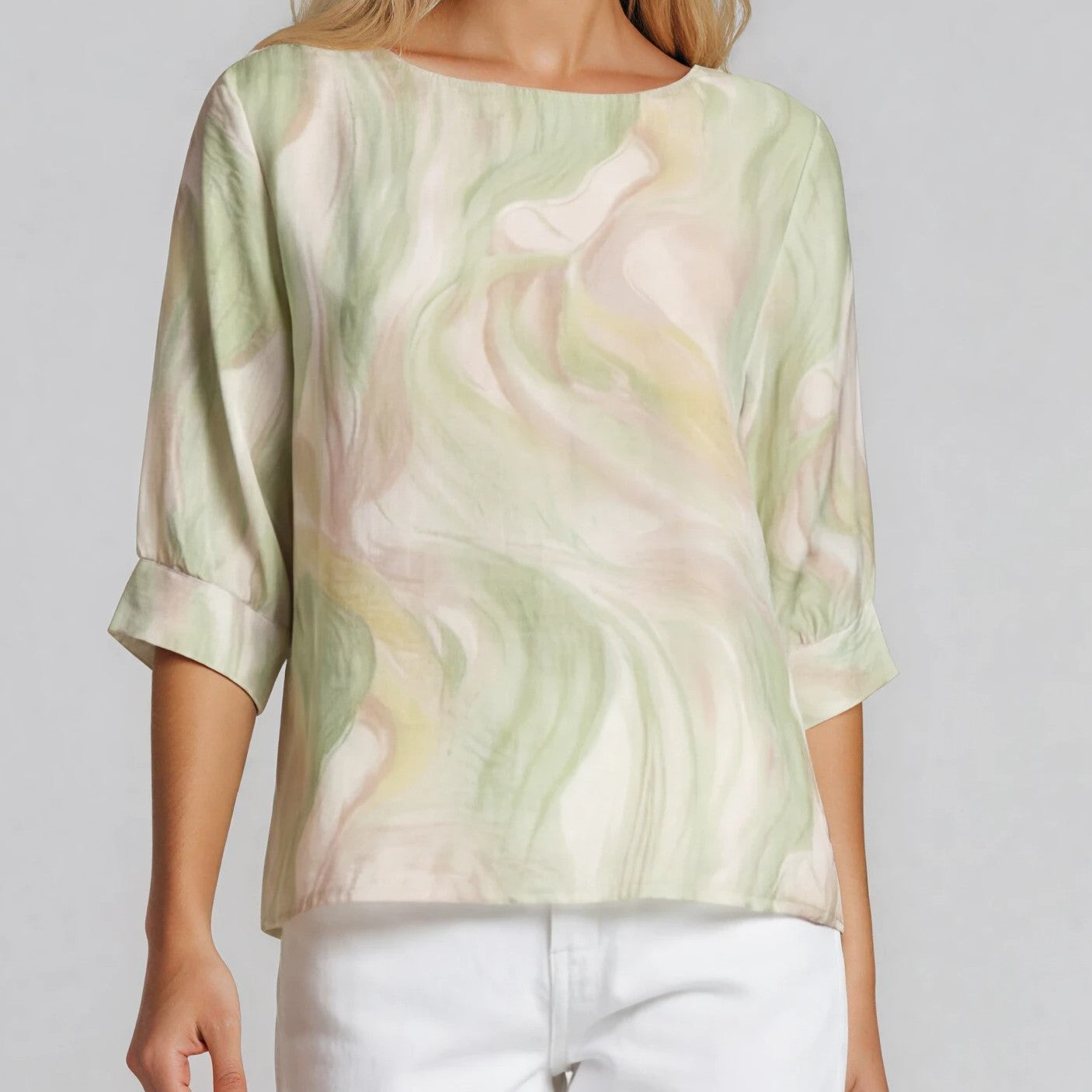 Marble Print Blouse