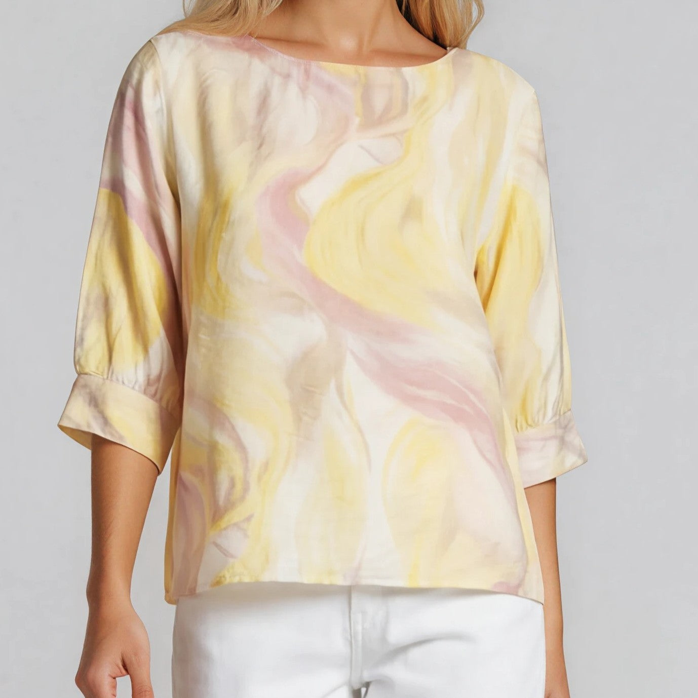 Marble Print Blouse