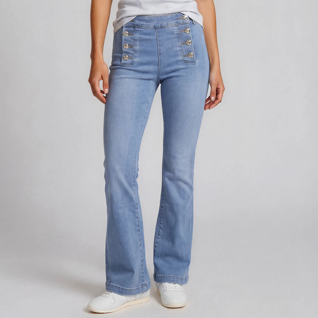 Button Detail Jeans