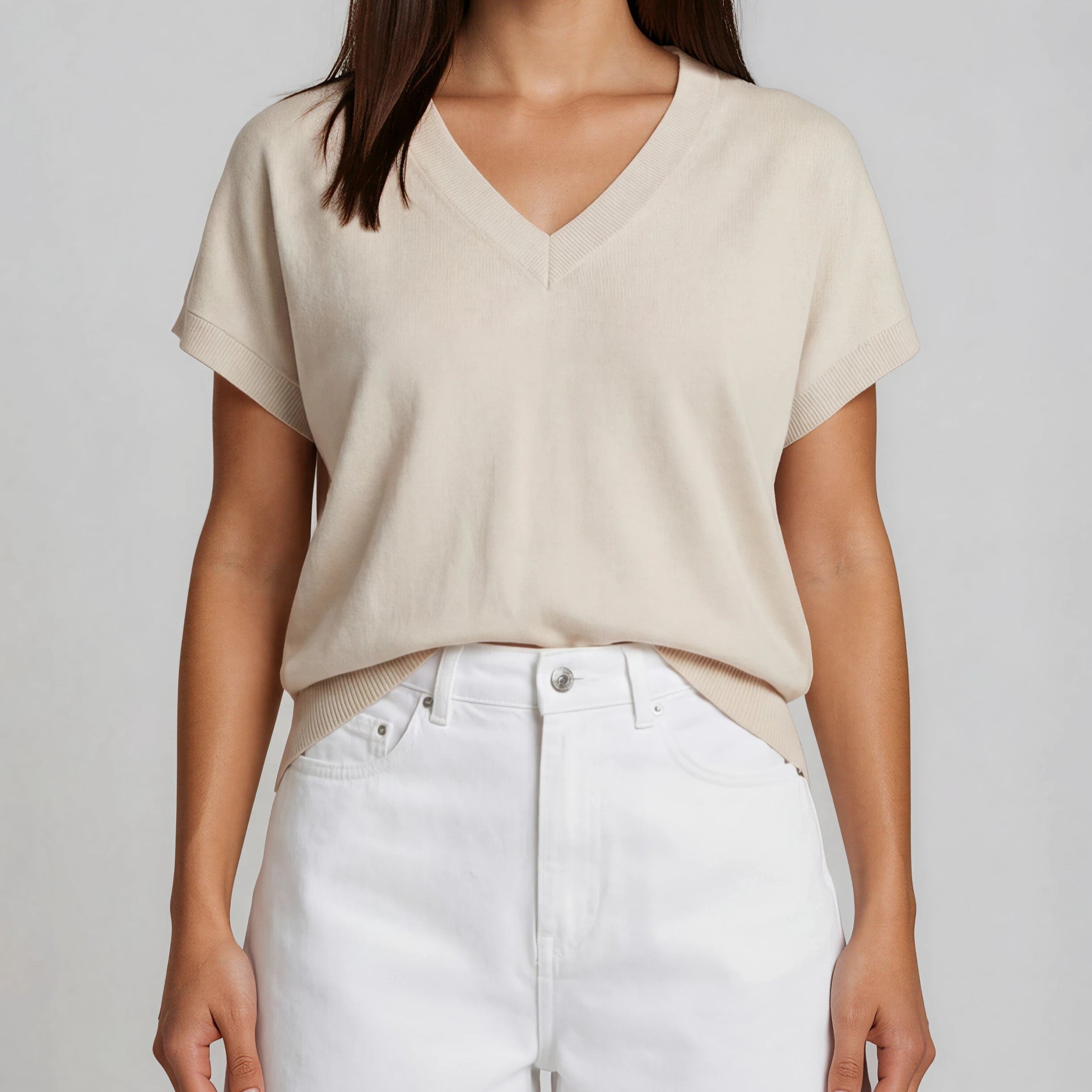 Soft Knit V-Neck Shirt