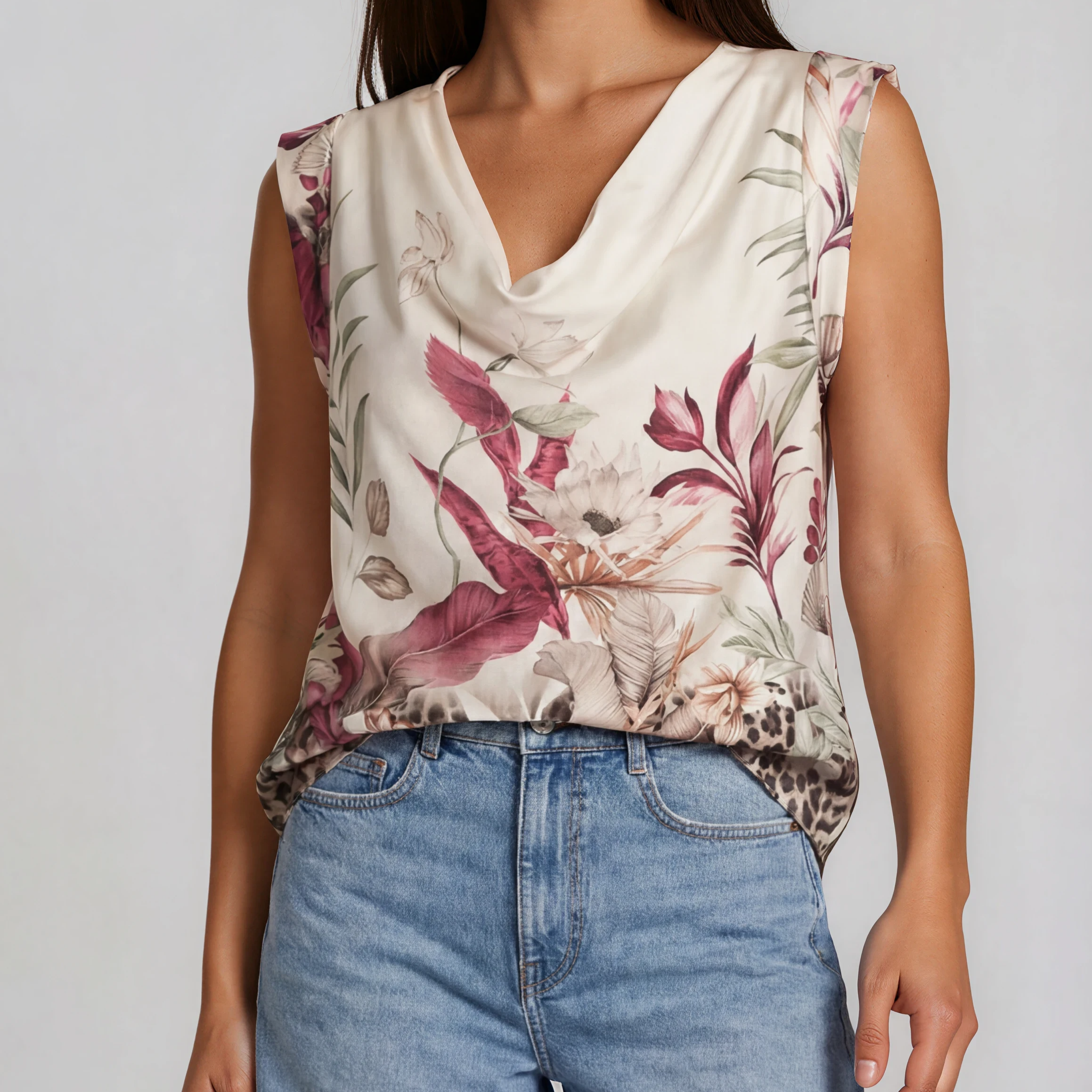 Blusentop mit floralem Print