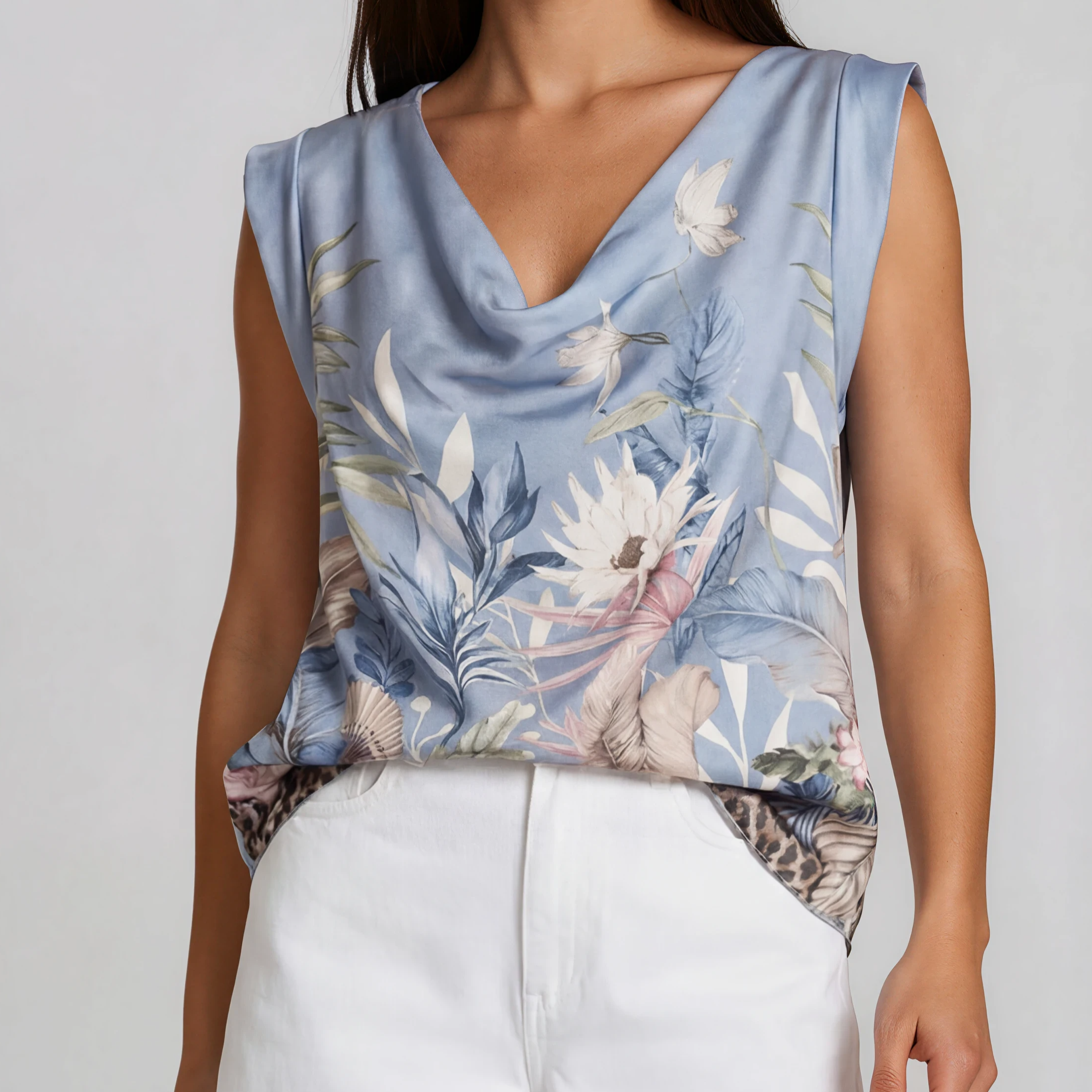 Blusentop mit floralem Print