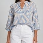 Bluse mit grafischem Print