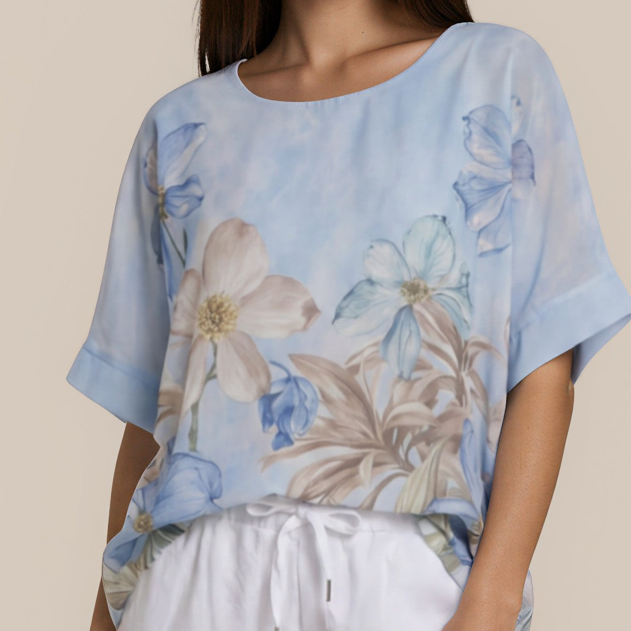 Florale Chiffon-Bluse