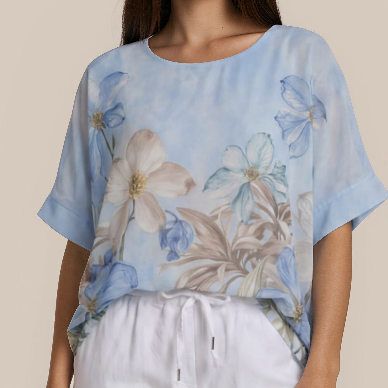 Florale Chiffon-Bluse