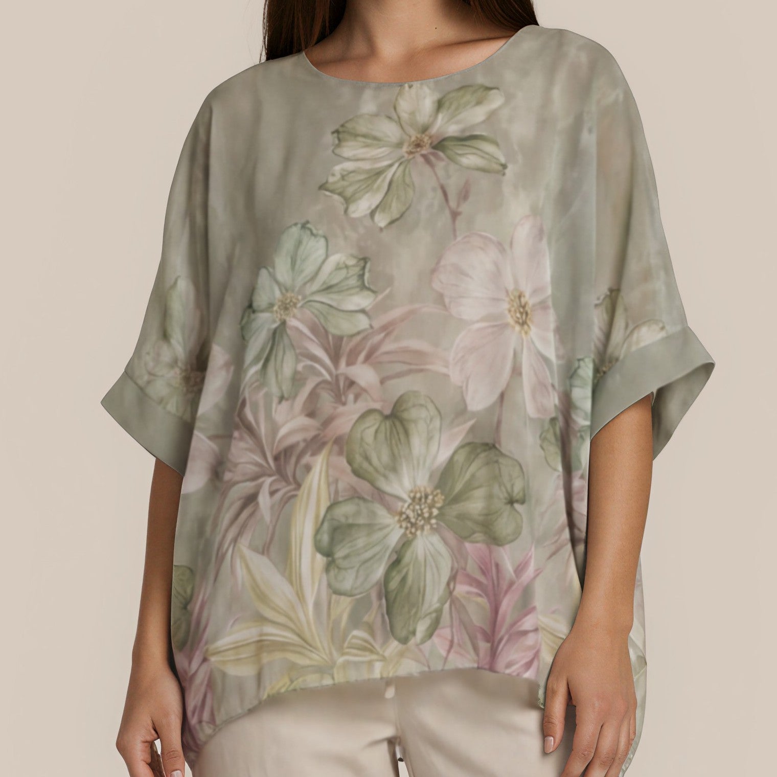 Florale Chiffon-Bluse