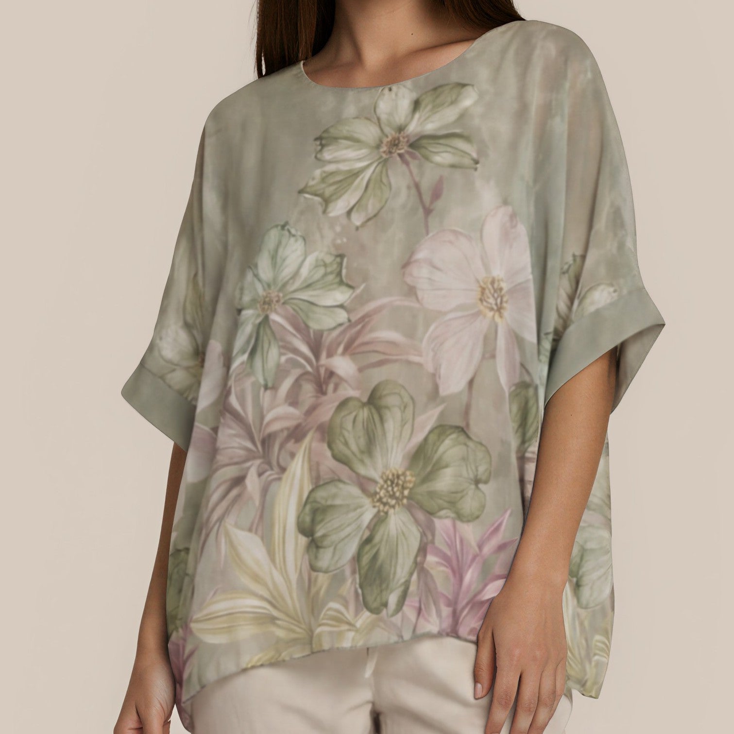 Florale Chiffon-Bluse