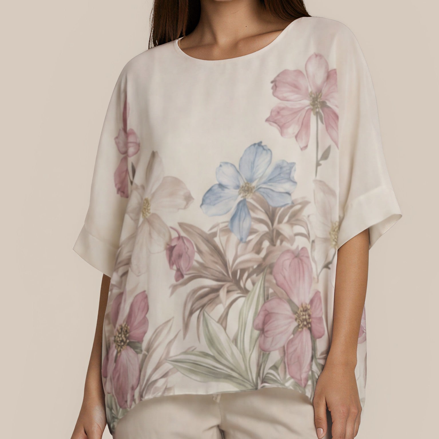 Florale Chiffon-Bluse