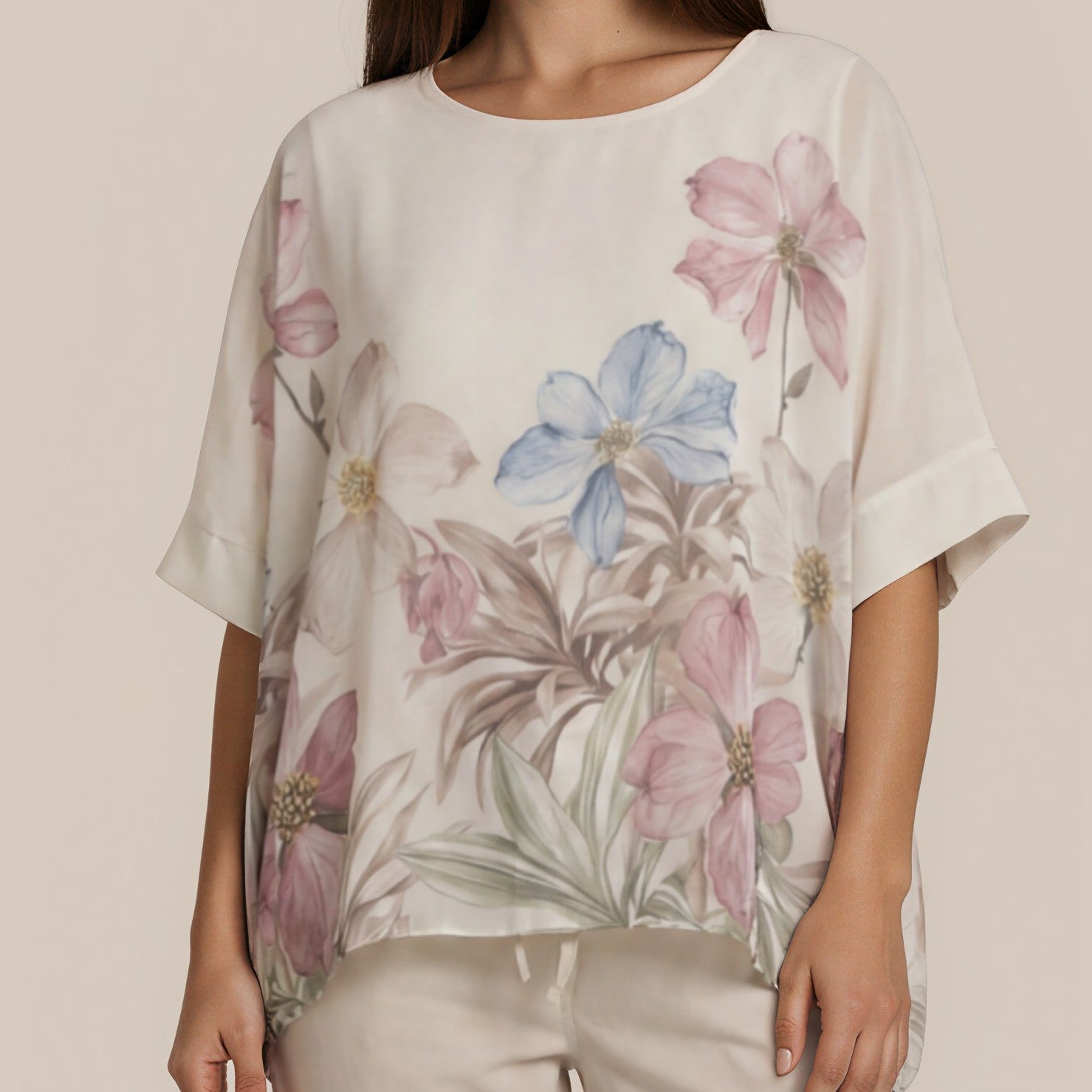 Florale Chiffon-Bluse